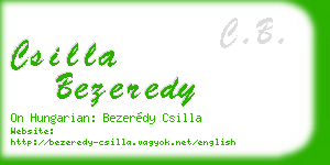 csilla bezeredy business card